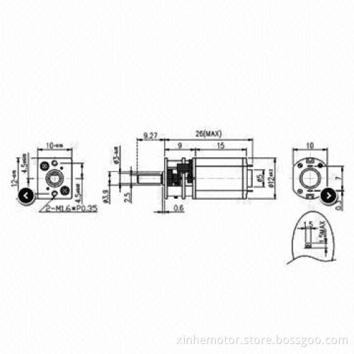 N20 geared motor, used for robot/electronic lock/remedy apparatus/hairdressing equipment